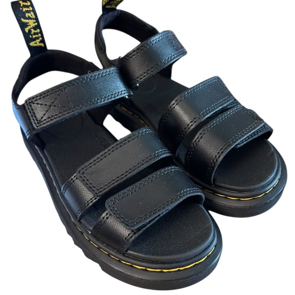 NIB Dr. Martens Klaire J Black Sandals Unisex Little Big Kids US 2 Boy 3 Girl - Picture 3 of 11